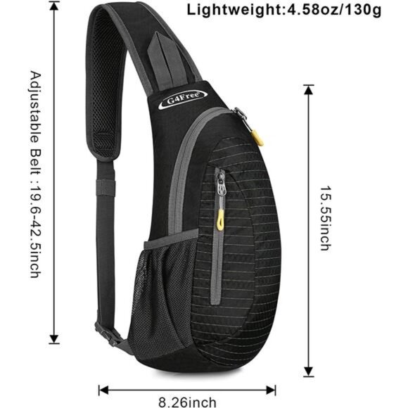 Sling Bags Men and Women Shoulder Backpack Small Cross Body Chest Sling Backpack - Picture 3 of 7